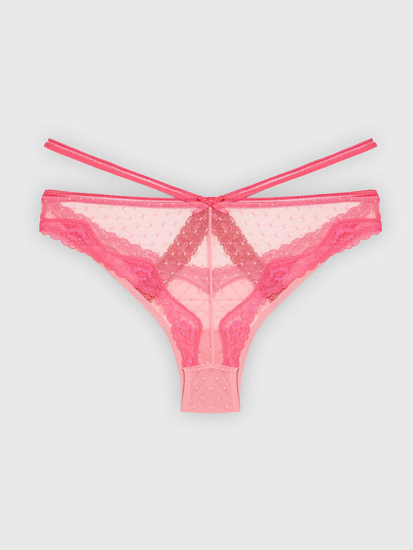 Pink brazilian with lace details - 4