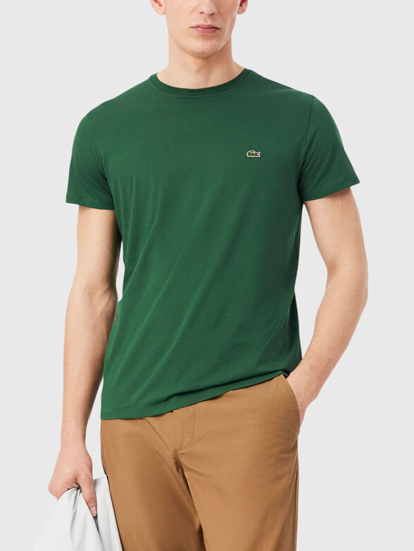 Green cotton T-shirt - 1