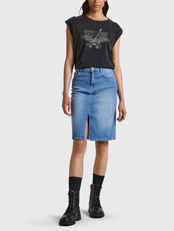 COCO cotton T-shirt with rhinestones - 2