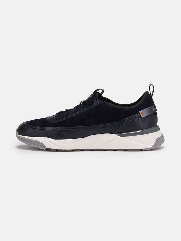 Sneakers in dark blue color with suede details - 4