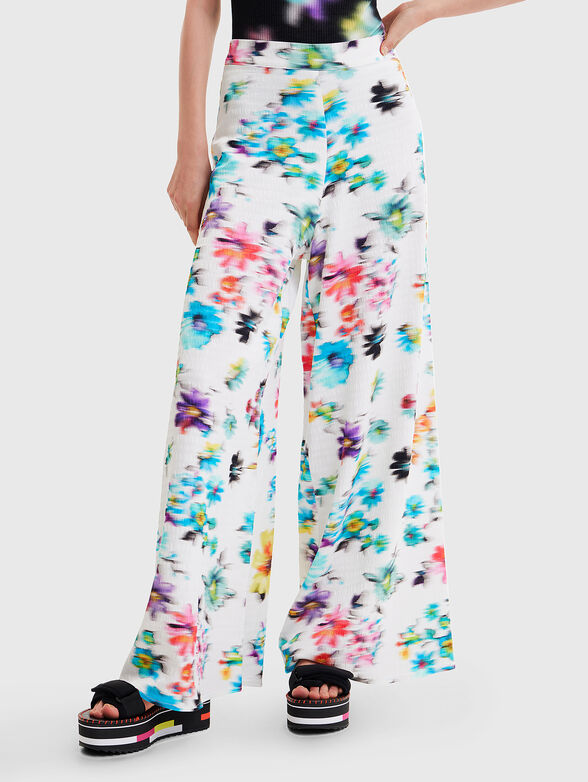 DANIELA trousers with floral accent - 1