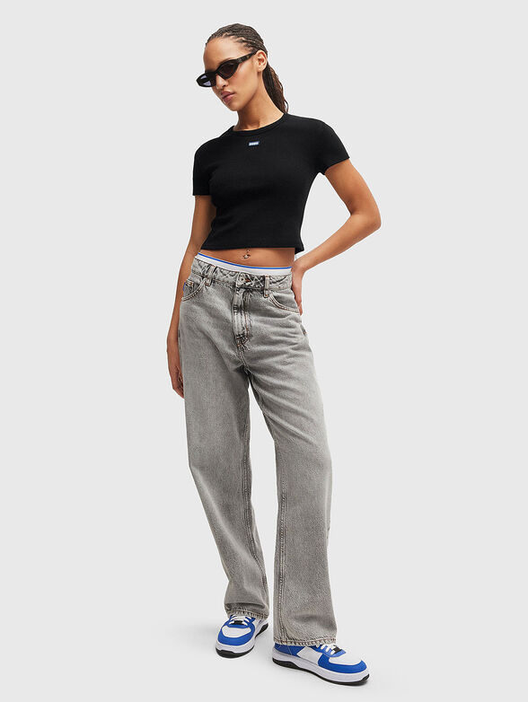 Short T-shirt with logo detail - 2