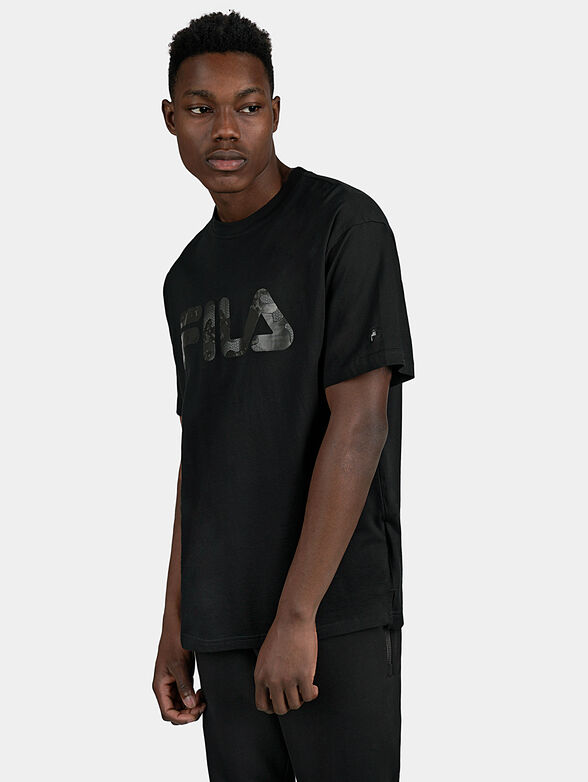 Black cotton T-shirt - 1