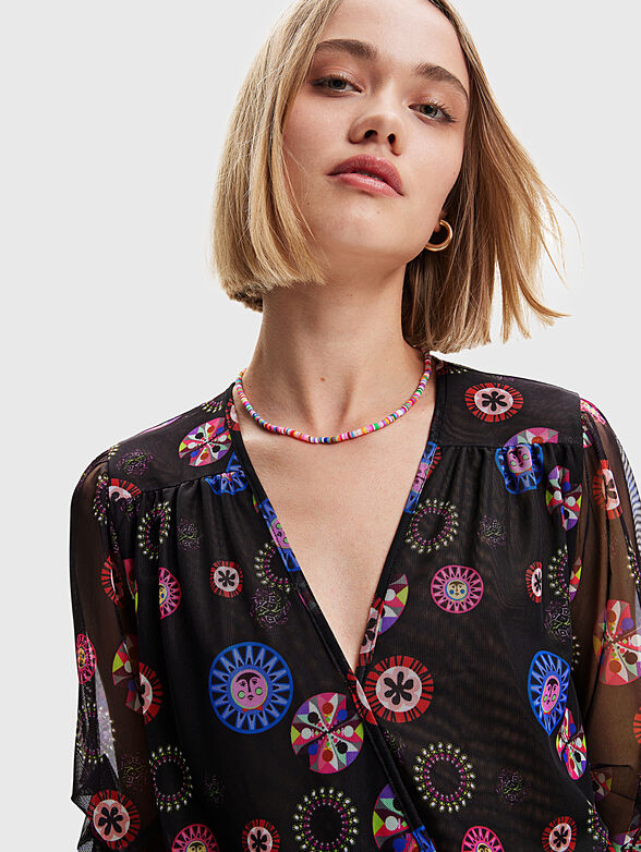 MOONI black dress with art print - 3