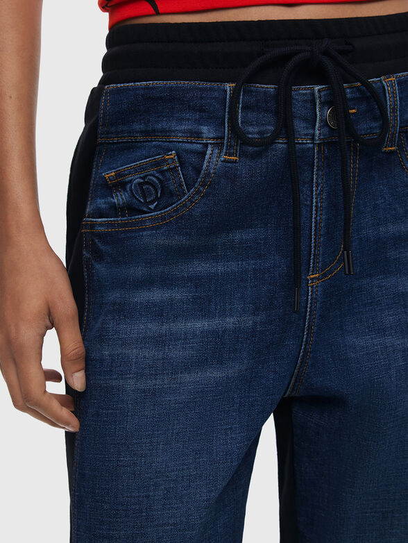 KIMY pants with contrasting textures  - 4