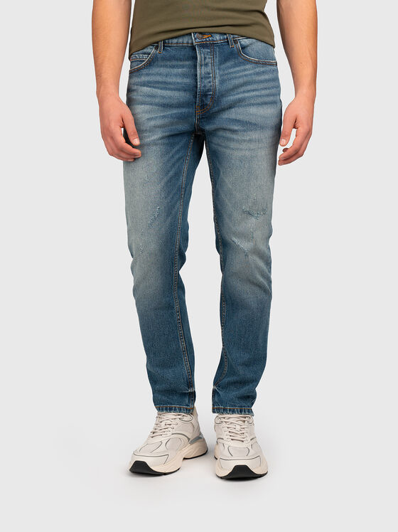 Blue jeans with washed effect - 1