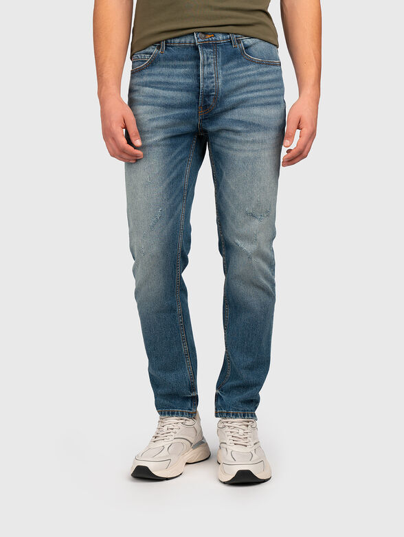 Blue jeans with washed effect - 1