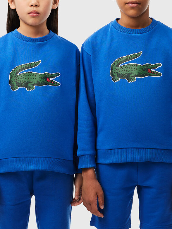 Cotton sweatshirt with accent logo  - 1