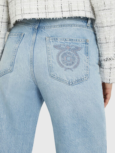 Jeans with accent buttons and logo embroidery - 3