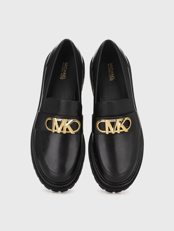PARKER black leather loafers - 6