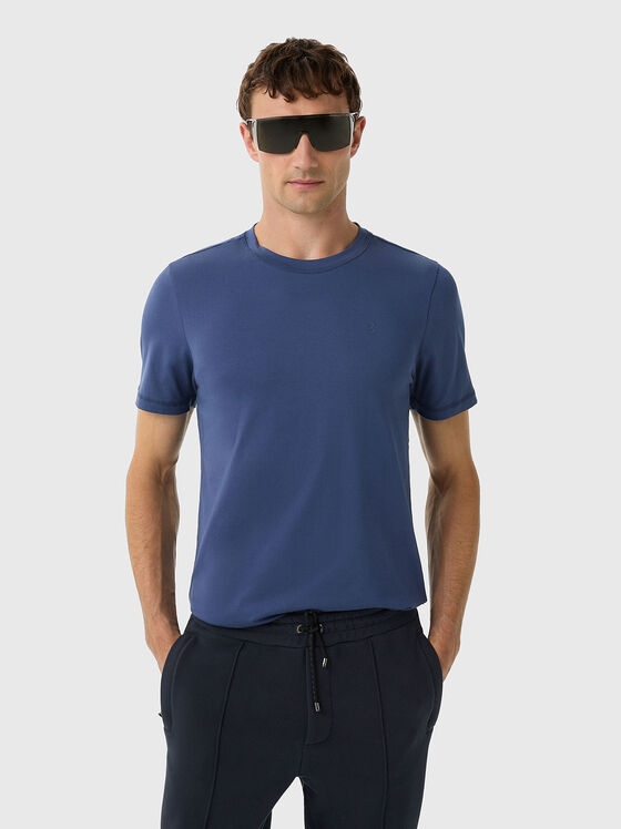 ROC T-shirt with oval neckline in beige - 1