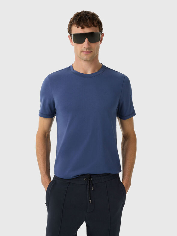 ROC T-shirt with oval neckline in beige - 1