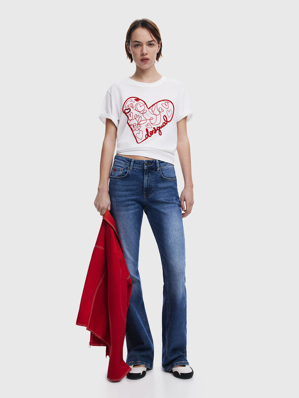 T-shirt with print and embroidery - 2