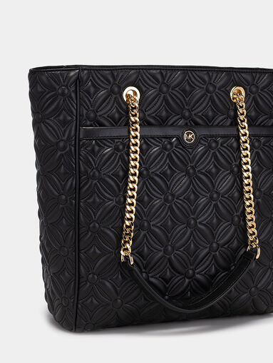 Quilted black tote bag - 4