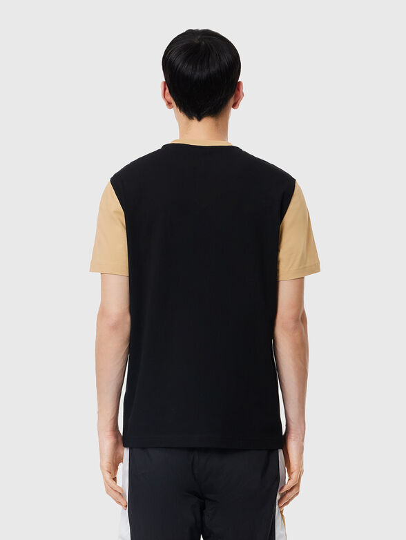 Black T-shirt with embroidered logo  - 2