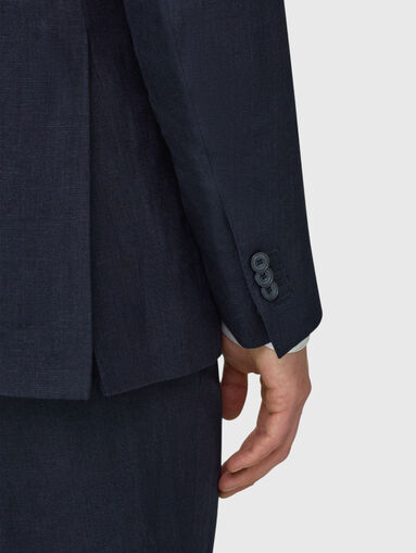 Dark blue linen suit - 4