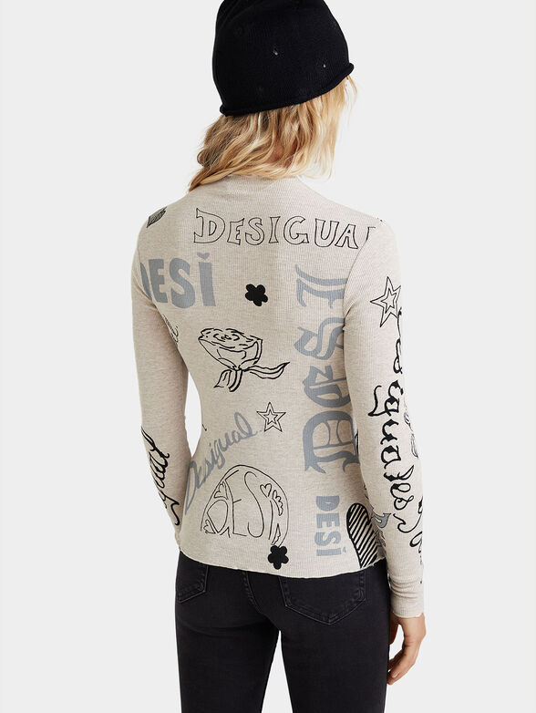 Blouse with logo rpint - 6