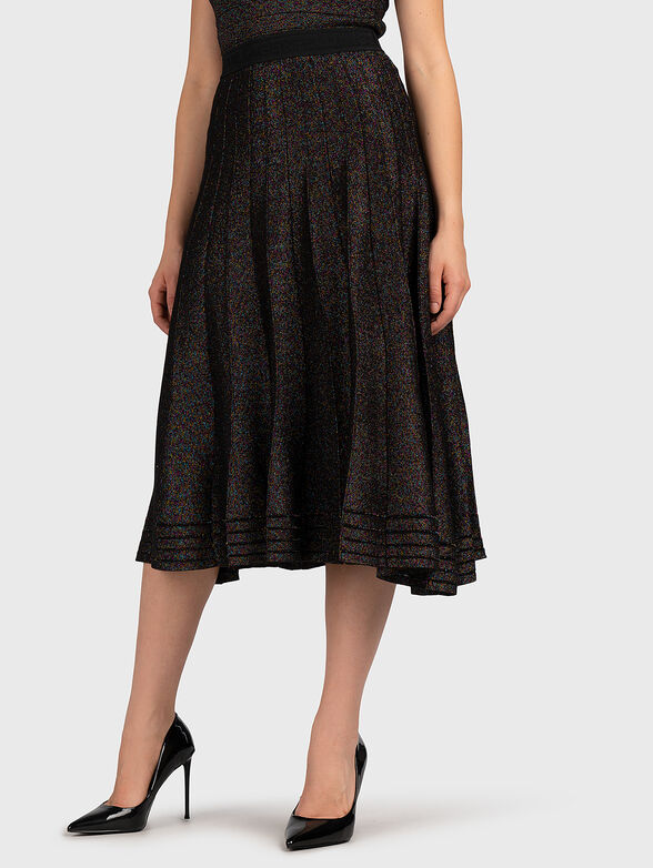 High-waisted skirt with shiny lurex threads - 1