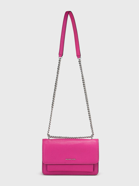 Crossbody bag in leather with logo - 2