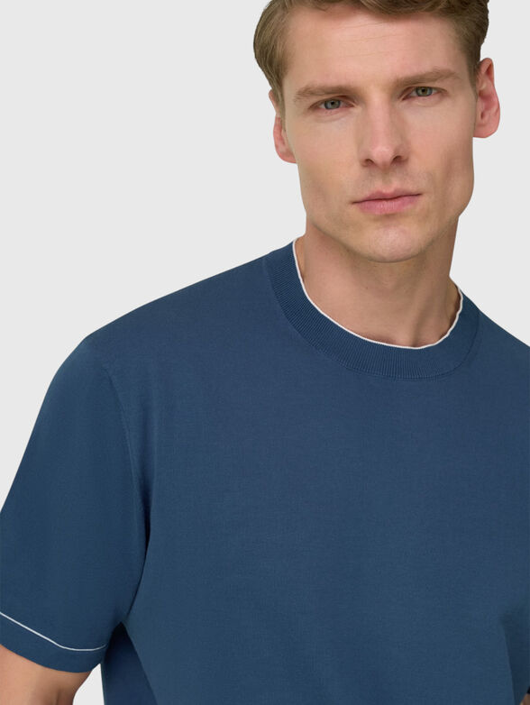 Cotton crepe knit T-shirt  - 4