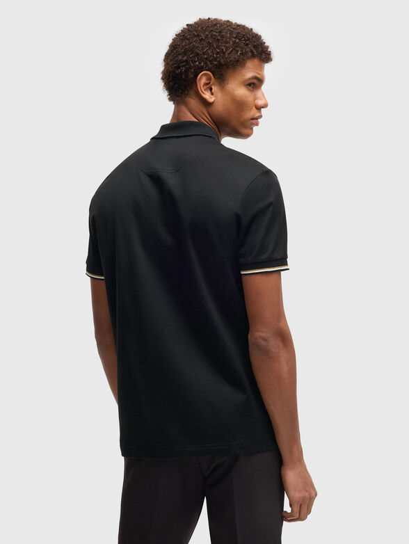 Short sleeved cotton polo shirt with zip - 3