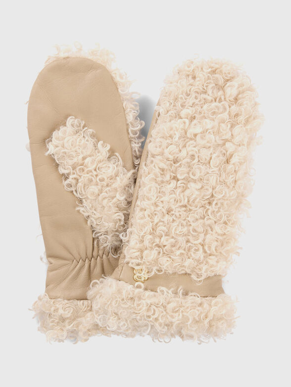 Gloves made of leather and wool - 0
