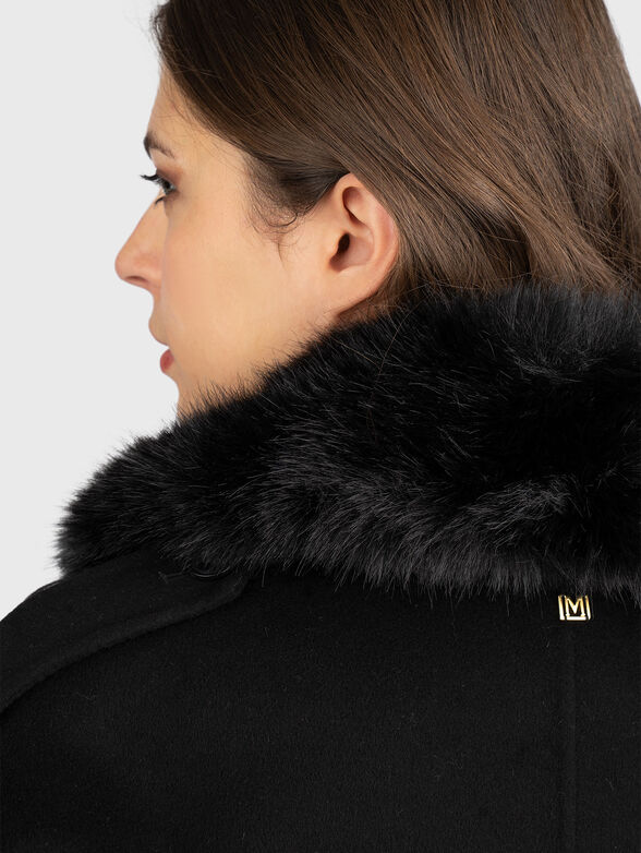 ELLA wool coat with waist belt - 4