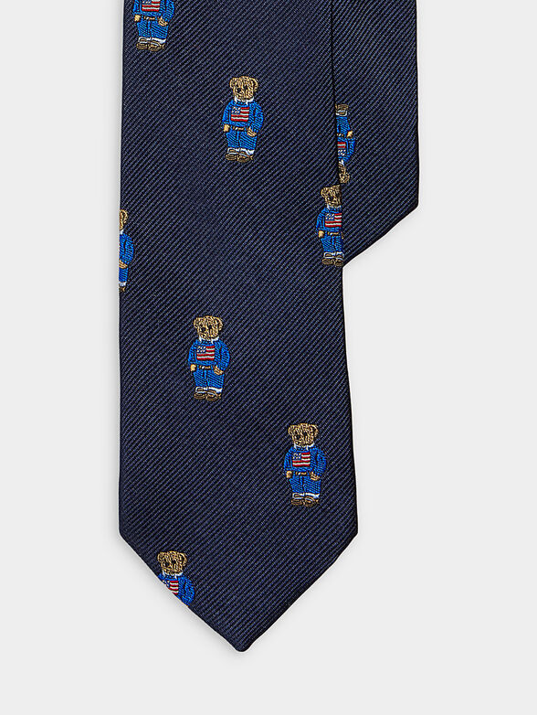 Silk tie with Polo Bear details - 2
