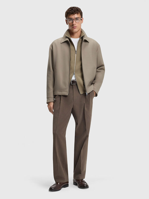 Wool and cotton cardigan with zip - 2