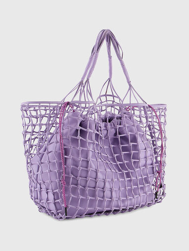 Shopper bag with woven texture - 3