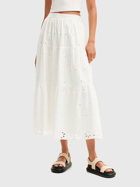 White skirt in cotton  - 1