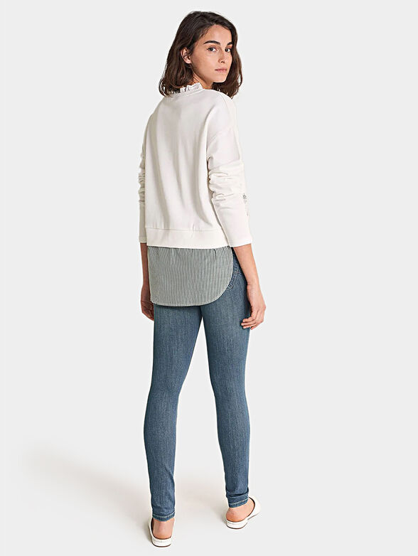 Cotton sweatshirt with contrasting details - 3