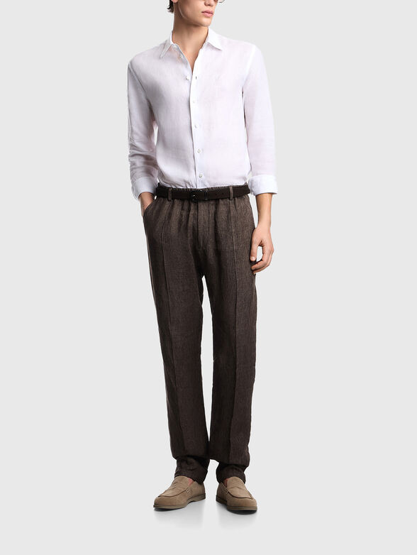 Long-sleeved linen shirt - 2