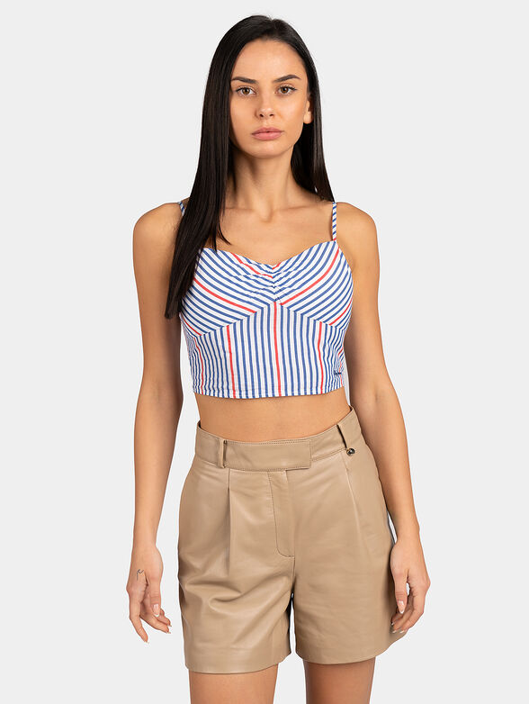 JUNE striped top with red accents - 1