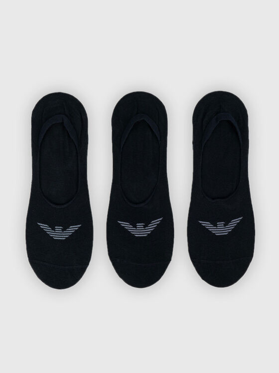 Комплект от три чифта памучни чорапи - 1