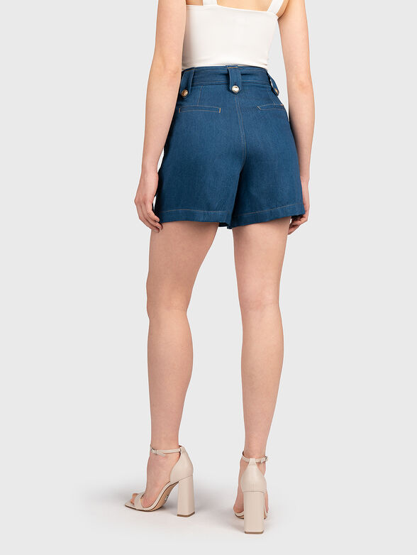 Blue lyocell shorts - 2
