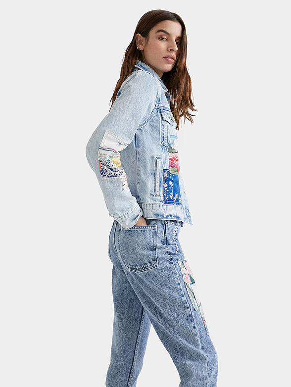 Denim jacket with art accents - 5