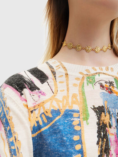 AYALA sweater with multicolored print  - 4