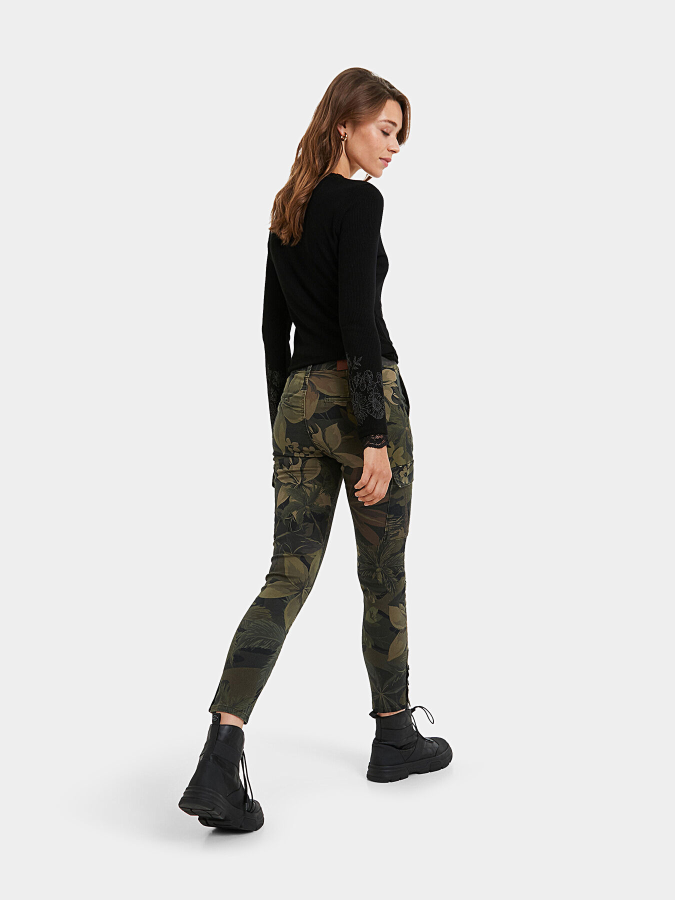 Cargo pants with floral print brand DESIGUAL