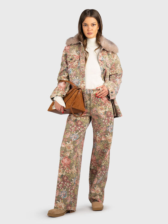 Faux fur jacket with collar - 2