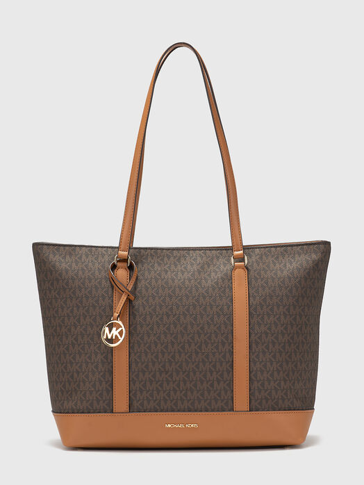 Brown bag with monogram logo print