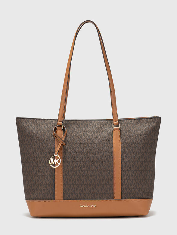 Brown bag with monogram logo print - 1