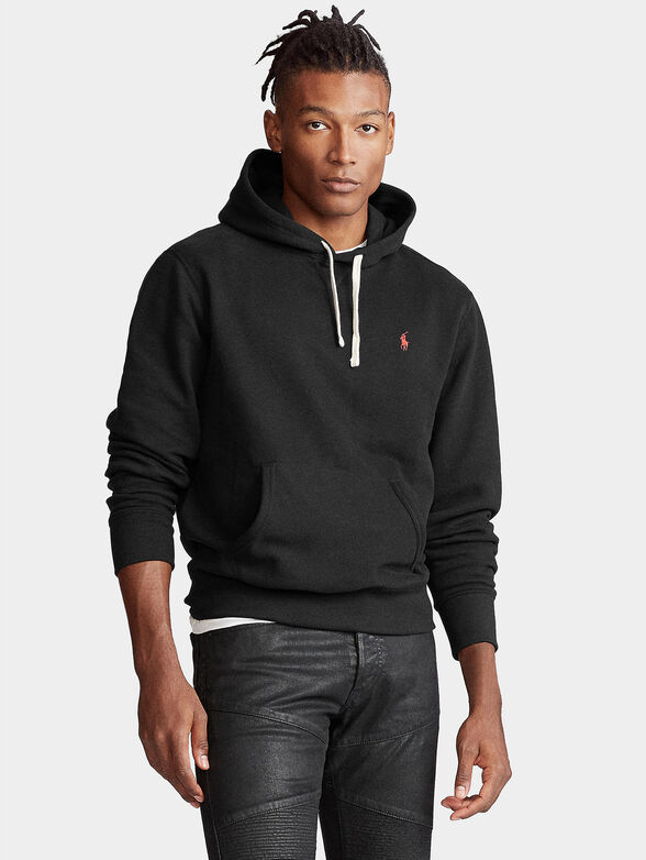 Black hooded sweatshirt - 1