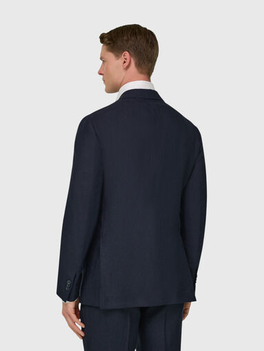 Dark blue linen suit - 3