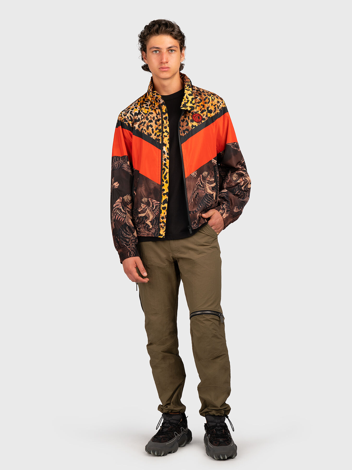 Just Cavalli Multicolor Animal Print Synthetic Bomber Jacket
