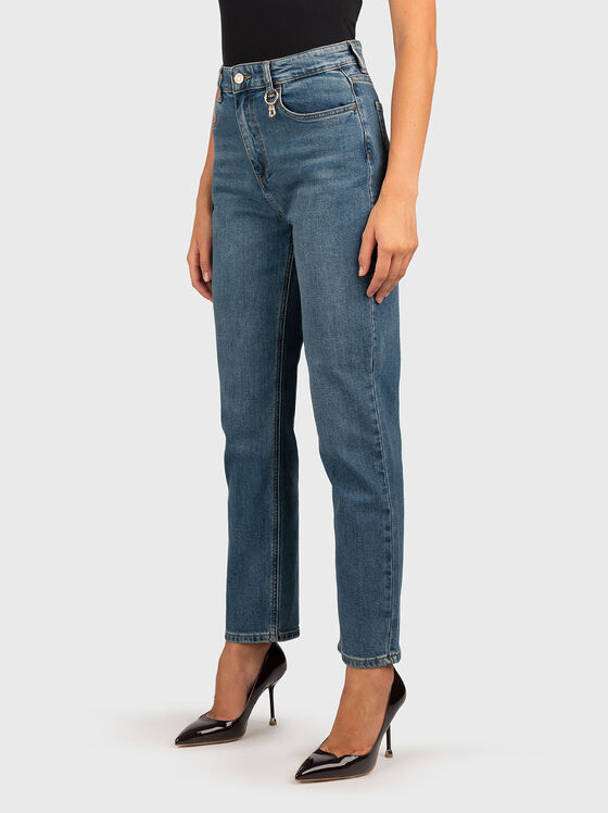 Straight jeans with mini logo - 1