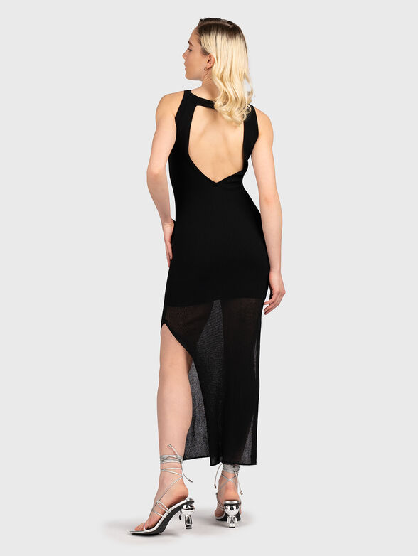 SVEILY black dress with sheer element - 2
