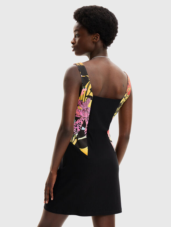 Black mini dress with contrasting details - 2