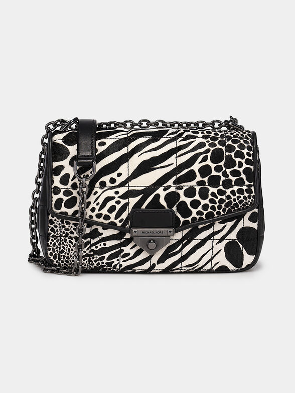 Leather bag with print brand KORS —