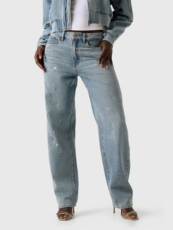 RELAXED BARREL jeans with accent splashes - 1